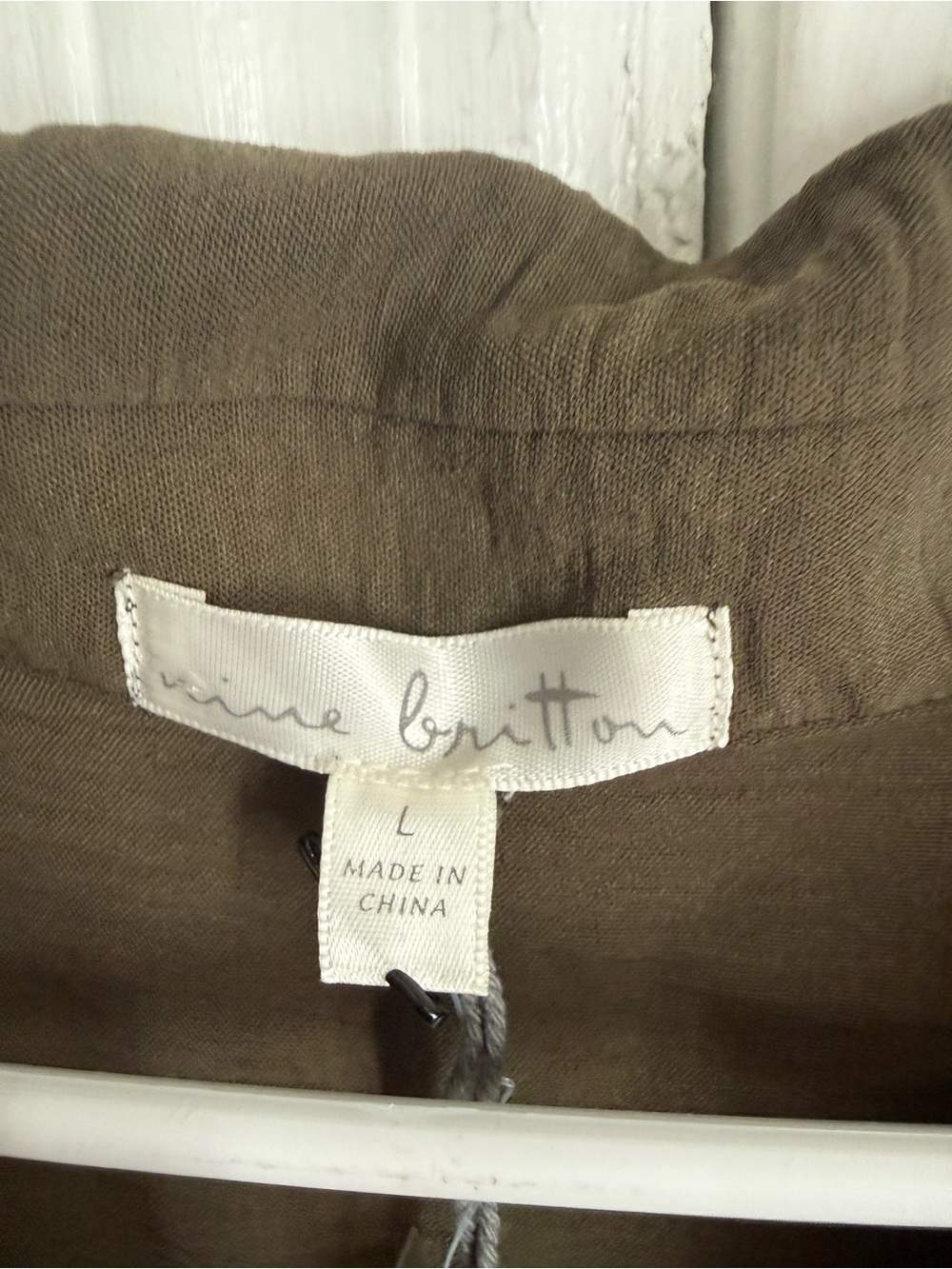 nine britton Olive Short-Sleeve Button Blouse - Picture 4 of 4